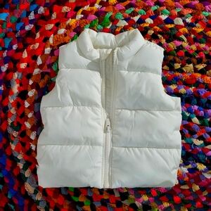 Old Navy White Puffer Vest